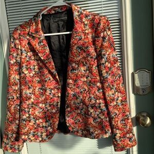 Zara Multicolor Floral Blazer
